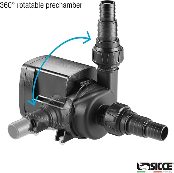 SICCE Syncra ADV 5.5 Water Pump 1450 GPH Italian Made Aquarium DC Return with Controller | Quiet, Submersible or External | Fish Tank, Sump, Pond, Freshwater and Saltwater Marine Use