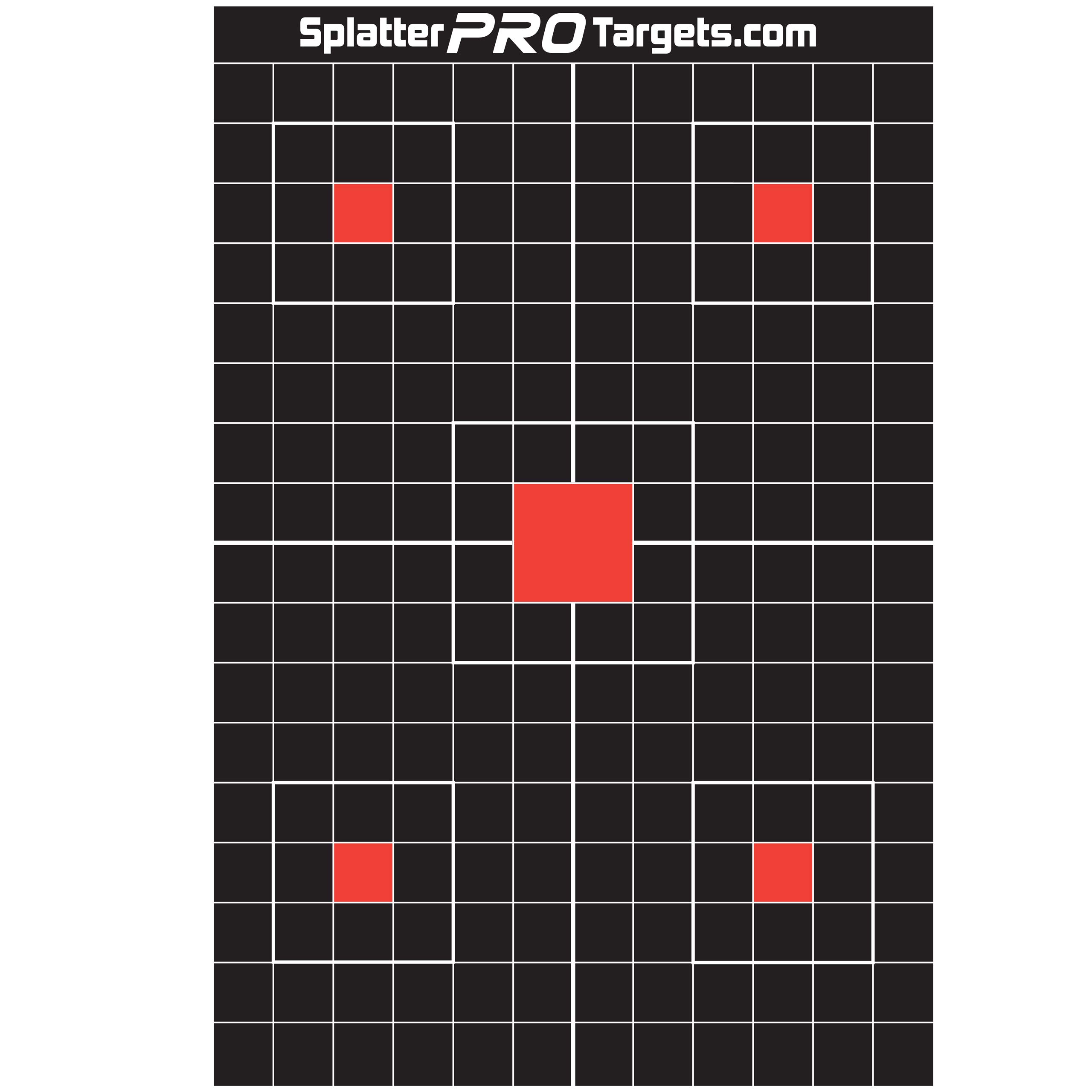 12x18 Splatter Targets. Shots Burst with a Bright Splatter Upon Impact. Instantly See Your Shots.