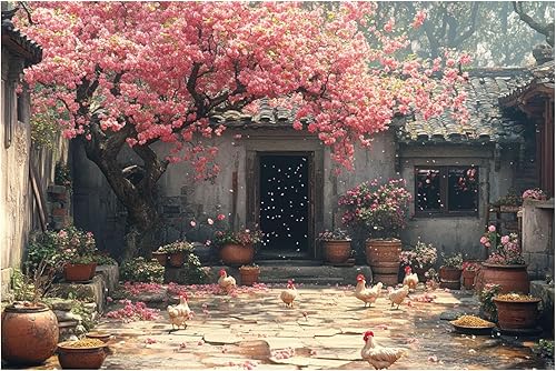 ZUMOOO Vintage Flower Wall Art Wonderful For Modern Living Room, Bedroom, Hotel, Apartment,Restaurant, Kitchen, Classroom, Home Office Stylish Wall