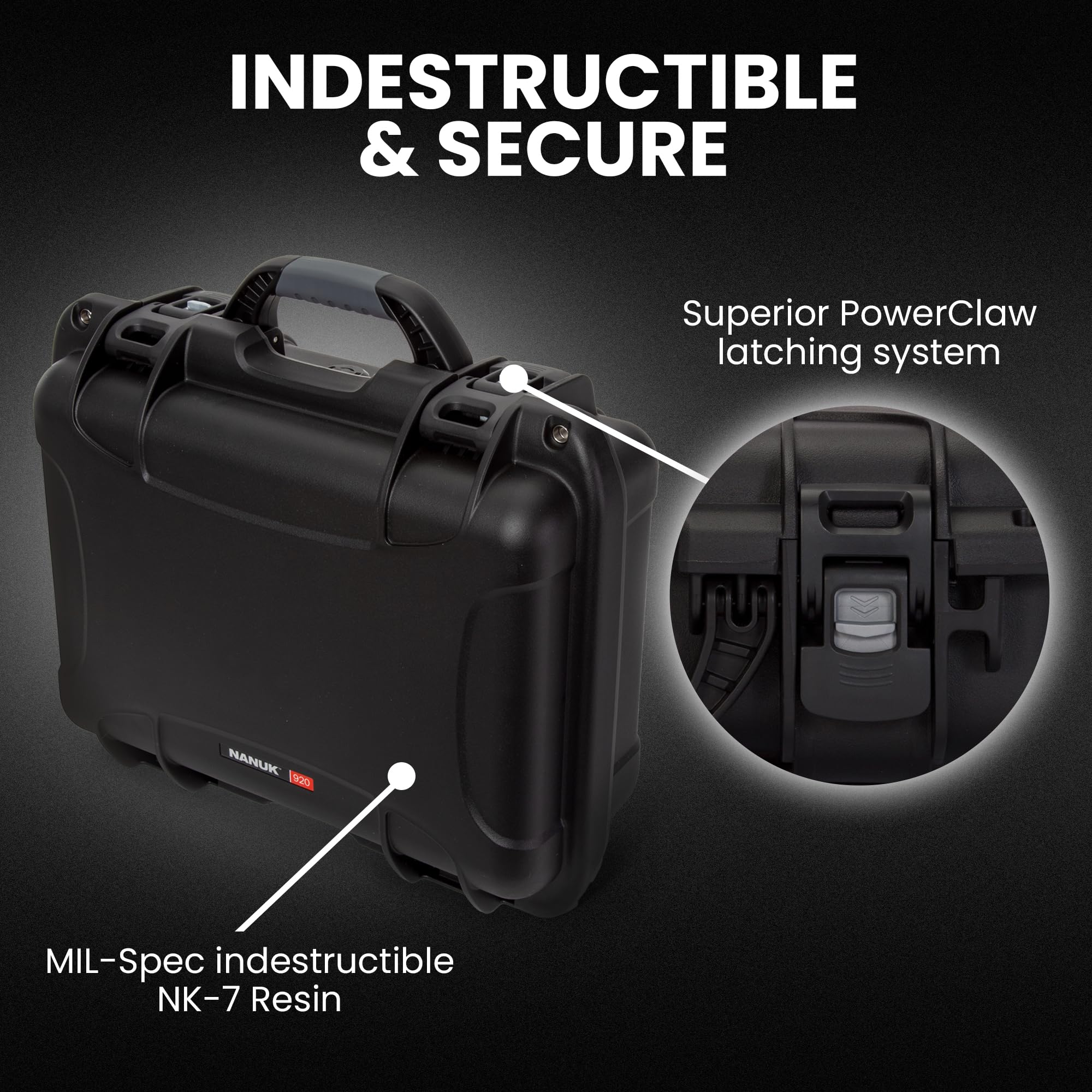 NANUK 920 防水 ハードケース 空 ブラック シンプル 耐衝撃性 タフ NANUK 920 Hard Case -Best Case for the Starlink Mini