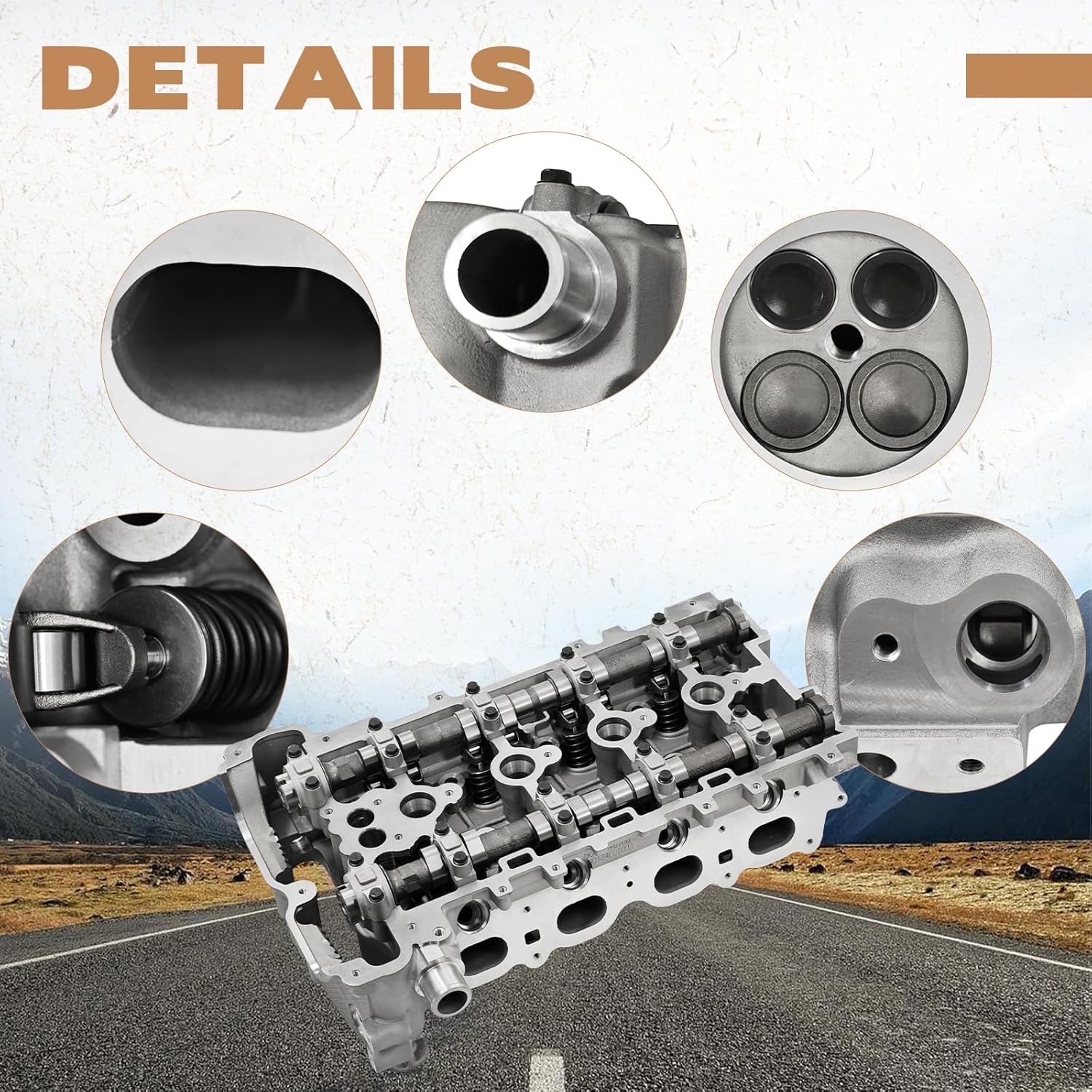 12600788 Cylinder Head Fits for Chevy Malibu HHR Cobalt 2006-2012 for Pontiac G5 G6 Pursuit Solstice 2006-2010 for Saturn Aura Sky Vue Ion 2006-2010 LTD 2.0L LE5 LE9 2.4L 12624550 12613989 12605265