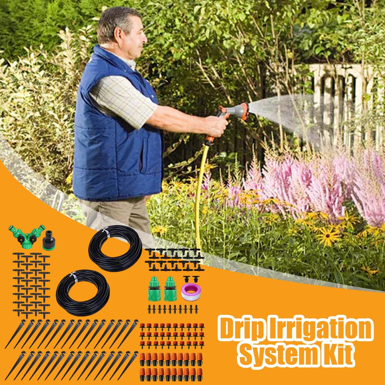 di Irrigazione da Giardino Irrigazione regolabile completa | Kit di Irrigazione per Giardino per Orto Rialzato, Prato, Serra, Giardinieri e Proprietari di Casa
