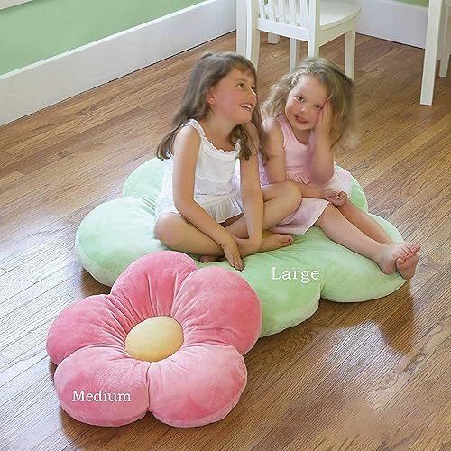 Miniatura 2 de Cojín para sentarse en el suelo en forma de flor de 19.6, para leer, dormitorio, ver la televisión, más suave que un tapete, felpa gruesa decoración