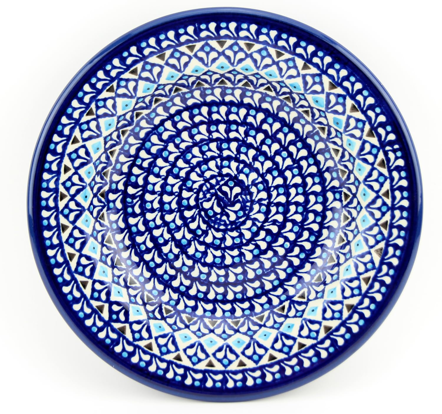 Polish Pottery Pasta Bowl From Zaklady Ceramiczne Boleslawiec, Diameter 9.5 Inch