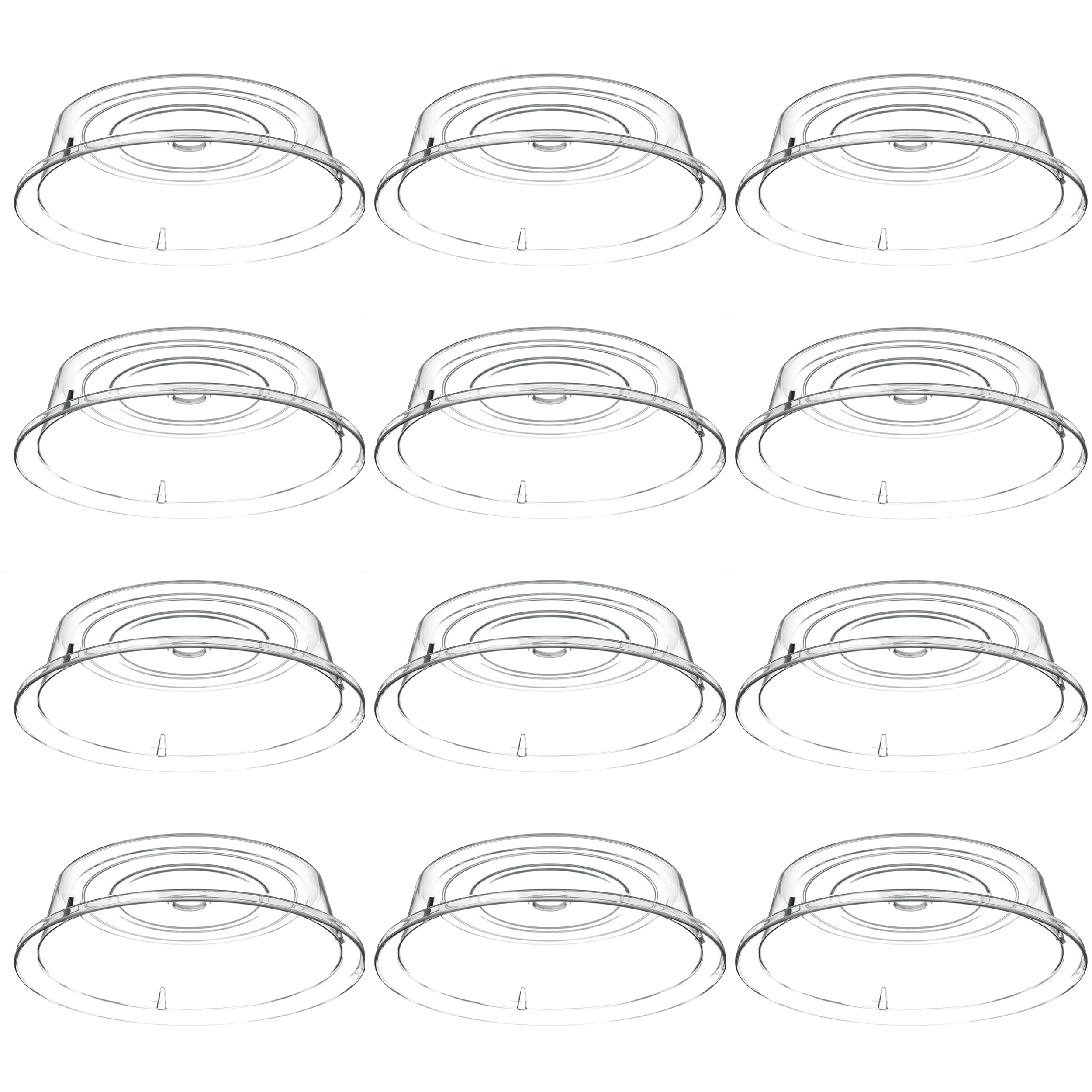 Carlisle FoodService Products 198907 Polycarbonate Plate Cover, 10-19/32" Diameter x 3" Height, Clear (Case of 12)