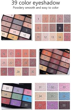 Makeup Kit, Makeup Set, Full Beauty Cosmetics Set for Women, Natural Effects, Soft and Comfortable, Highly Pigmented, Long Lasting, 39 Colors Eye Shadow, Lip Gloss, Contour Powder, Blush, Mascara