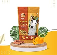 Dogsee Gigabites Cookies 300g – Pumpkin & Cinnamon Dog Biscuits for Adult Dogs & Puppies | Gluten-Free Vegetarian Treats | Crunchy Snacks for Training | Supports Digestion & Immunity Naturally