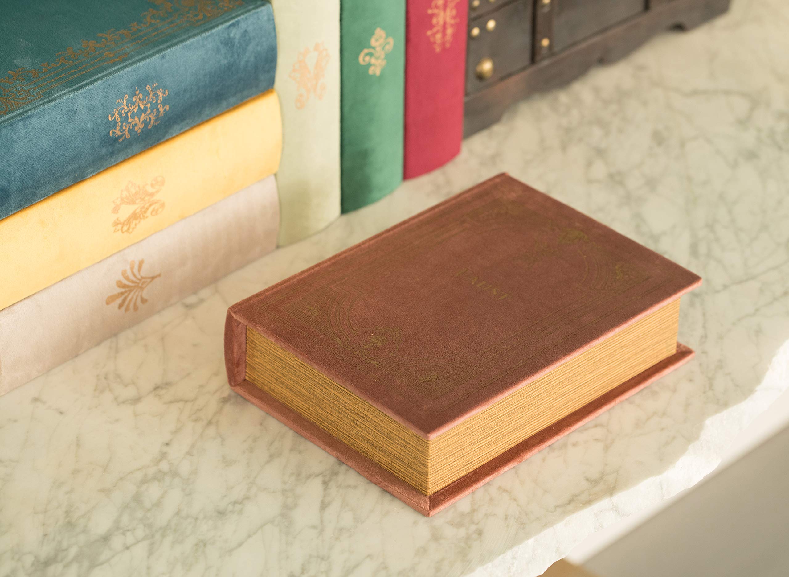 Amazon｜装飾ヴィンテージブック型小物入れ - ブラウン｜収納ケース