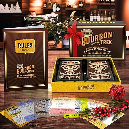 Miniatura 3 de Regalos de Bourbon para hombres, juego de trivia único Bourbon Trek para amantes del whisky | Regalos de whisky para hombres | Trivia de cultura