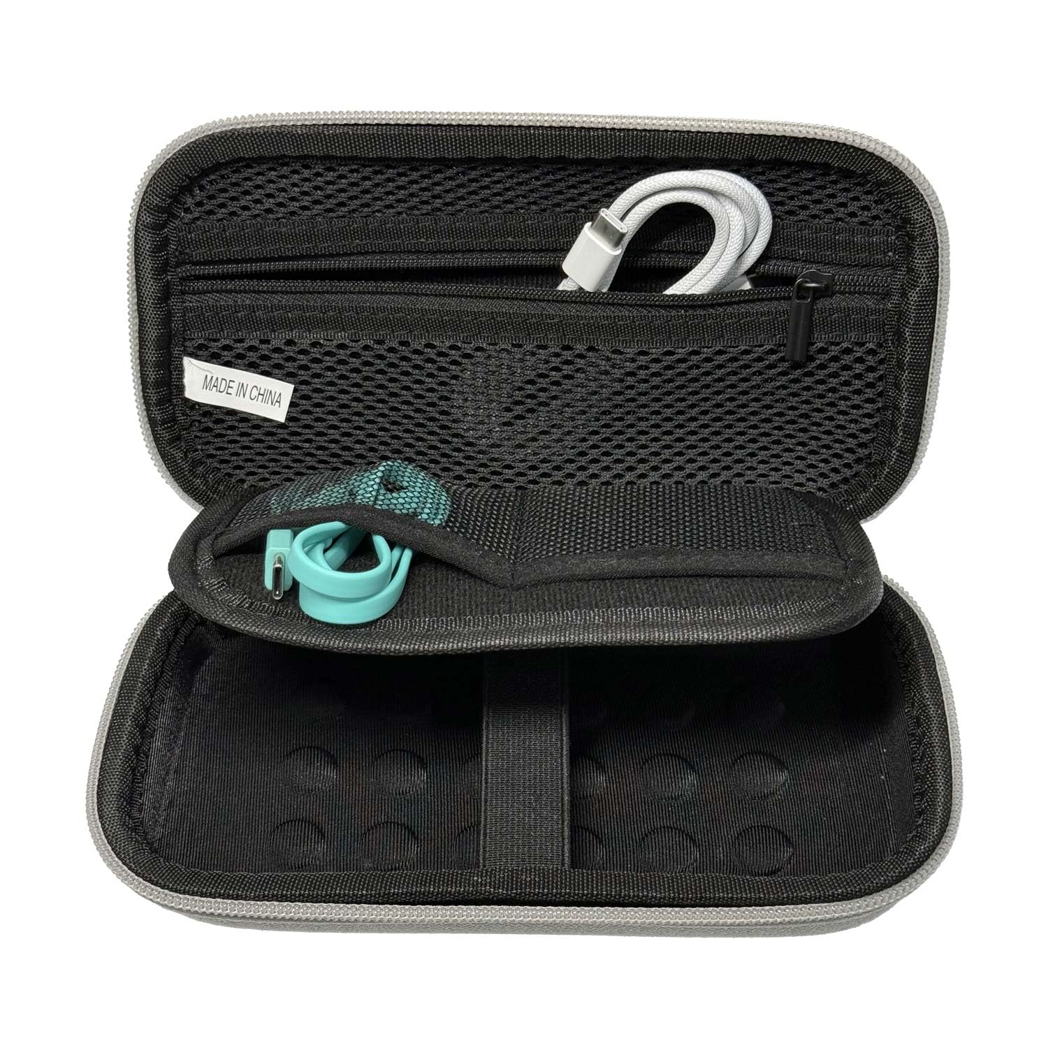 TRIPHKAR Rígida Funda para Game Boy Color GBC GBA GBP , RG35XX Plus Console, Power Bank, Discos Duros Externos, Cable y Accesorios (Gris)
