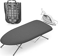 Vista 1 de KINGBOARD Tabla de planchar de mesa, tabla de planchar pequeña con soporte para planchar, tabla de planchar plegable, cubierta extragruesa, tabla