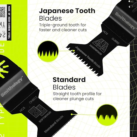 Smithology 24PCS Universal Oscillating Saw Blades, for Wood Drywall & PVC