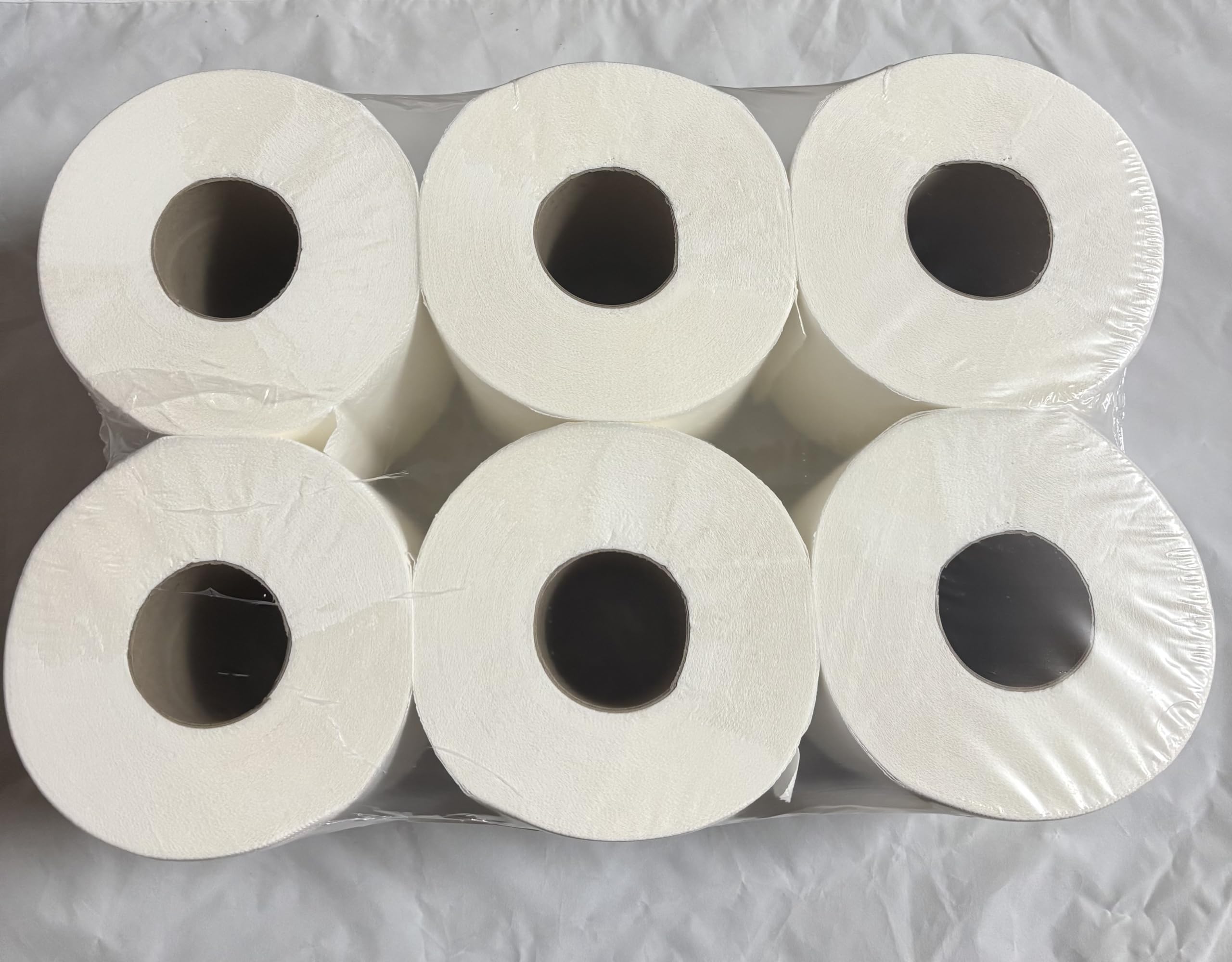 ACESA - Bobina Papel Precortado Doble Capa 6 unidades de 800gr - Rollos de Papel Industrial de Pasta Virgen 100% - Papel Industrial de Pasta Virgen - 6 Bobinas de Papel Industrial de celulosa Blanco