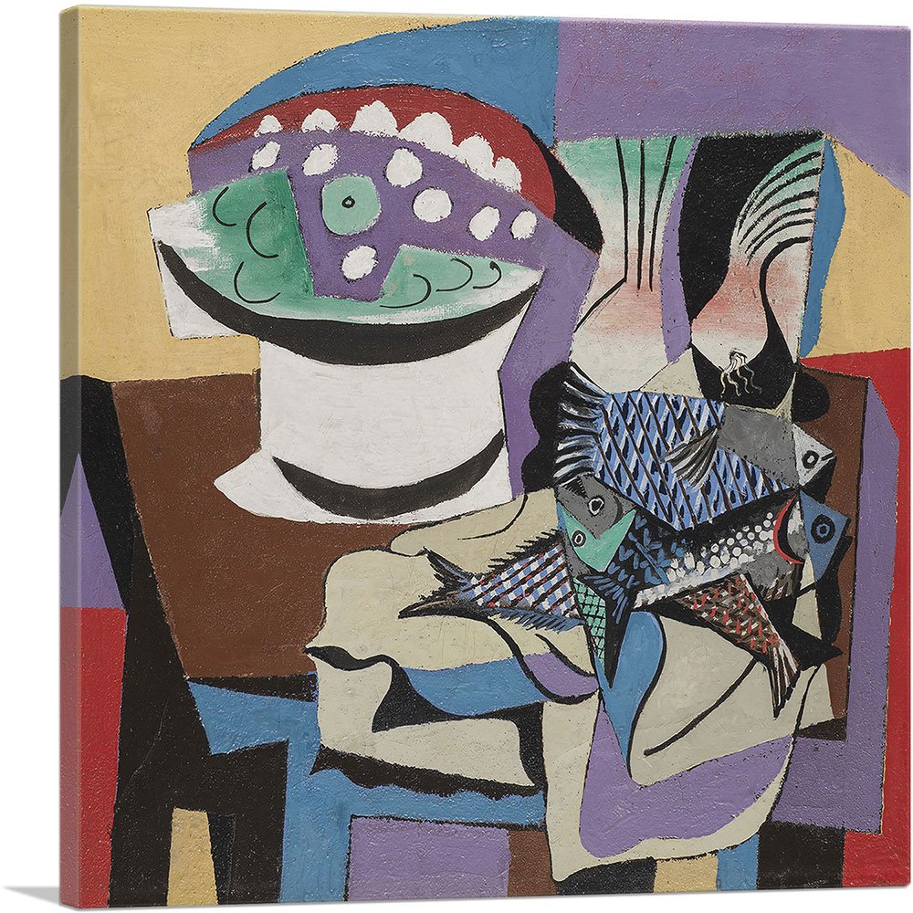 Amazon.com: ARTCANVAS Still Life With Fish 1923 Canvas Art Print