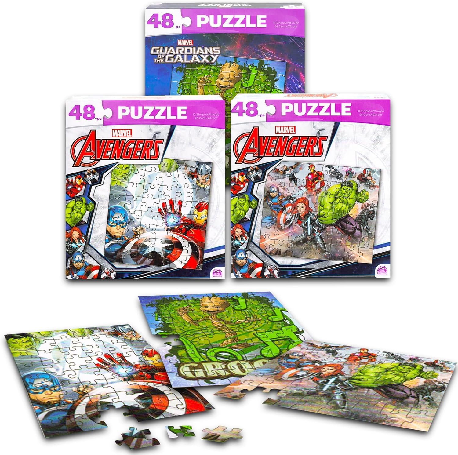 Amazon.com: Marvel Heroes Premier Puzzles Set - Bundle with 4