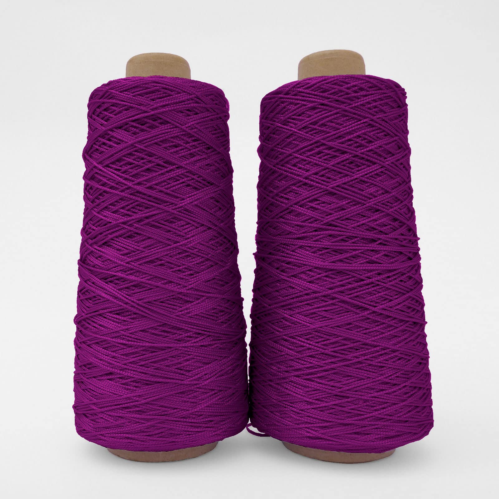 TEXTEX = Cuquillo Chain Thread. Yarn for Knitting and Crochet. Composition 100% Rayon. 1 Cone of 200grs and 600mts (Purple) - Image 2