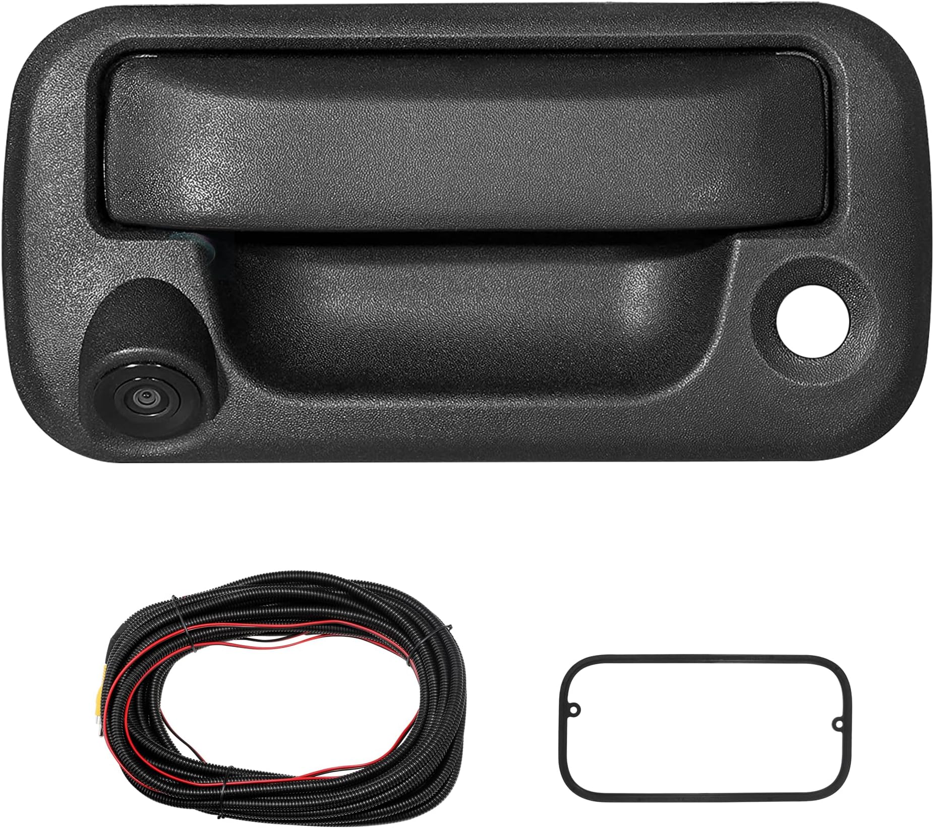 RED WOLF Tailgate Handle W/Reverse Backup Camera Replacement for 2004-2014 Ford F150, 2008-2016 F-250/F-350/F450/F550 Pickup Rear View Parking Camera RCA Connector Wide Angle Optional Guideline