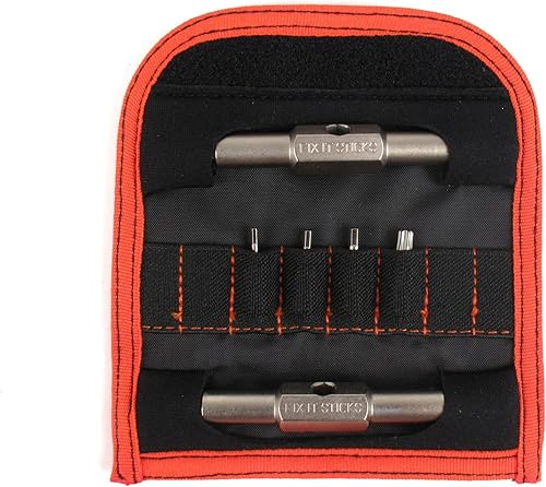 Miniatura 3 de Fix It Sticks Edición reemplazable Viajar Ciclismo Multiherramienta de acero con 8 brocas intercambiables extraíbles con soporte