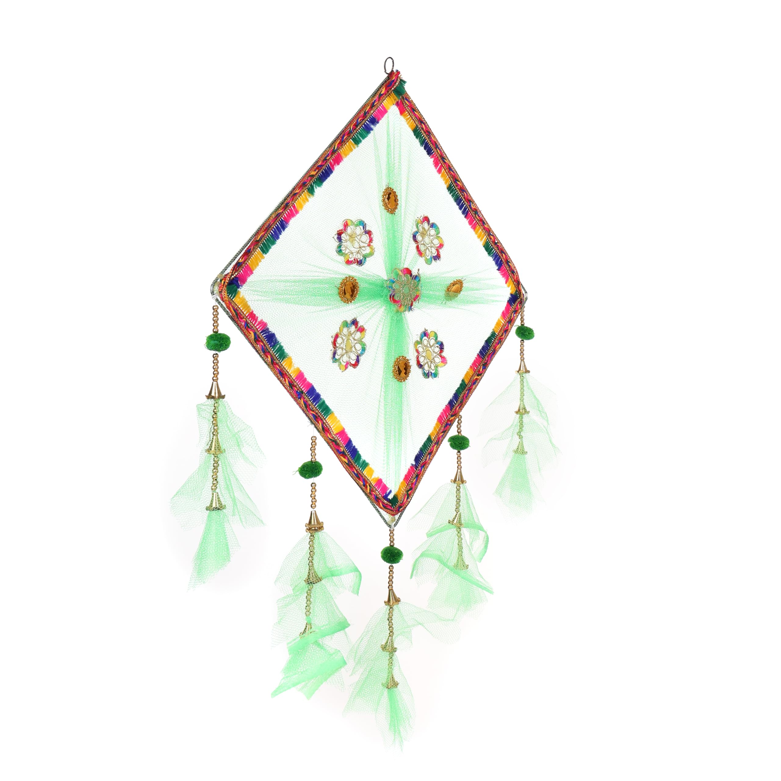 Mini Kites Frill - Decorative Small Size Kites Cutouts Flying Kites Wall Hanging Strings Sankranthi Pongal Lohri Patang Decorations