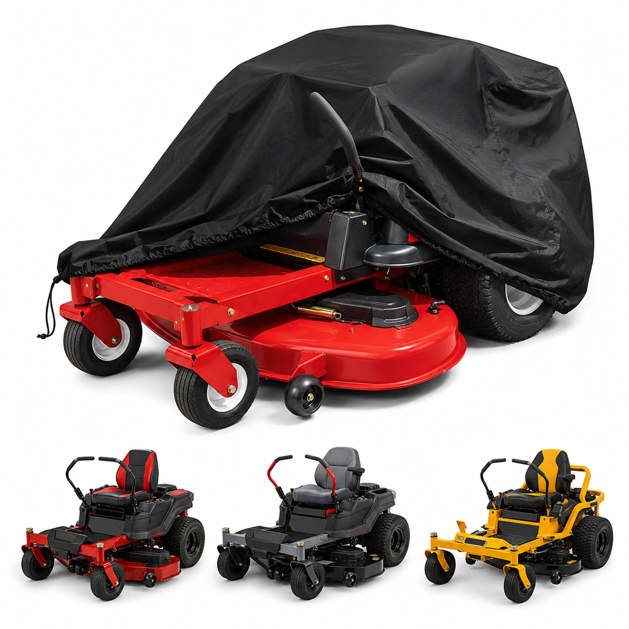 YAZVNTO Riding Lawn Mower Cover for Stiga Estate 3084 420D Waterproof Garden Tractor Cover Outdoor UV Resistant Dustproof with Windproof Buckles