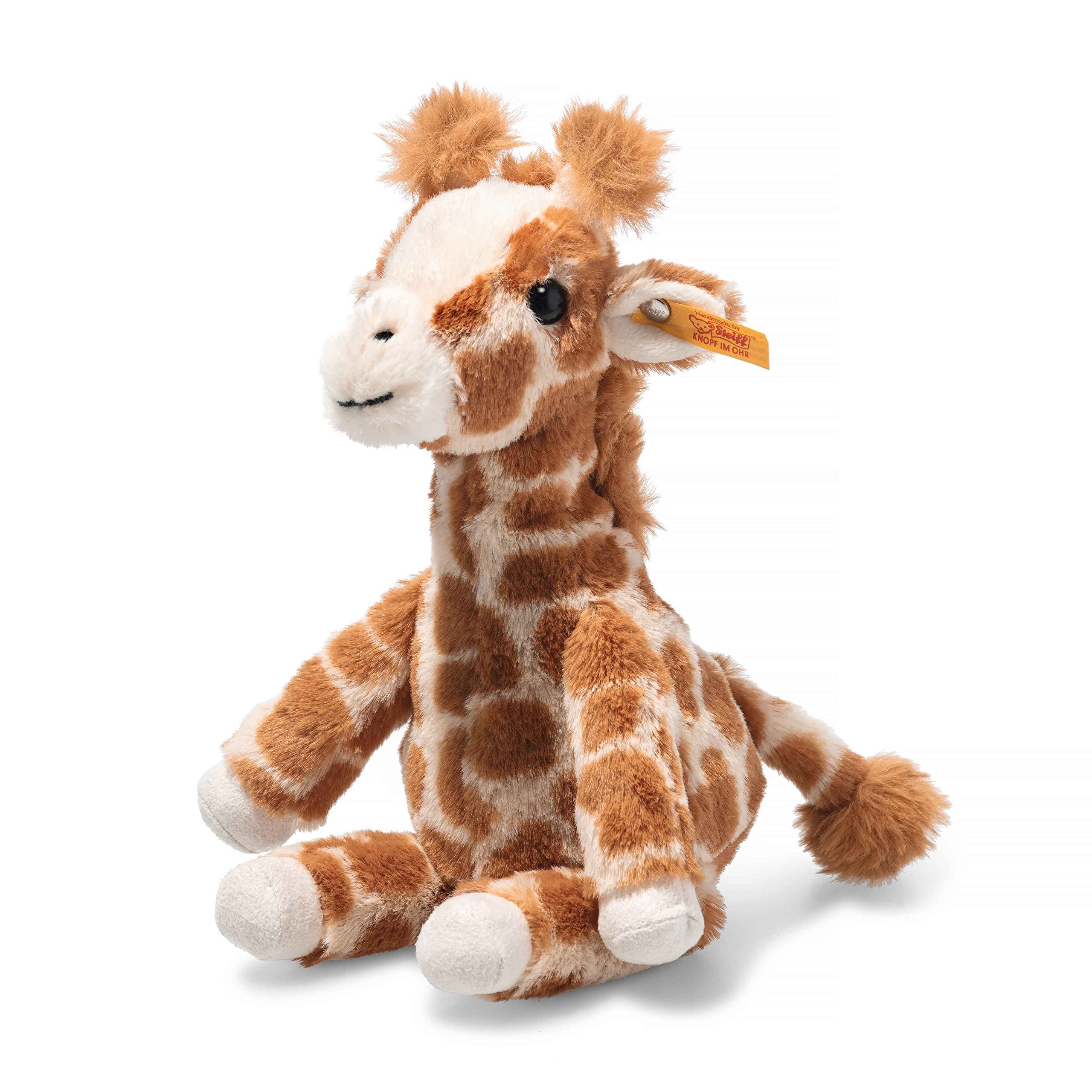 SteiffSoft Cuddly Friends Gina Giraffe, 9" Plush Toy
