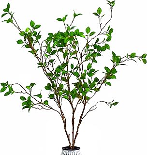 FeiLix 3 PCS Artificial Branches with Leaf, 43.3 Inch Artificial Greenery Stems,Faux Olive Branches for Vase Filler,Decorative Dried Artificial Twigs Bendable Sticks for Shop Garden Office Home Decor