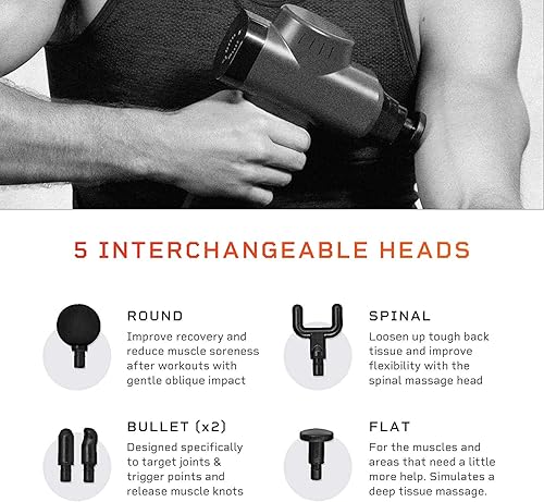 Miniatura 2 de LifePro Fitness Sonic - Pistola de masaje de percusión de mano, masajeador de tejido profundo para dolor muscular y rigidez (azul) + serie Signature