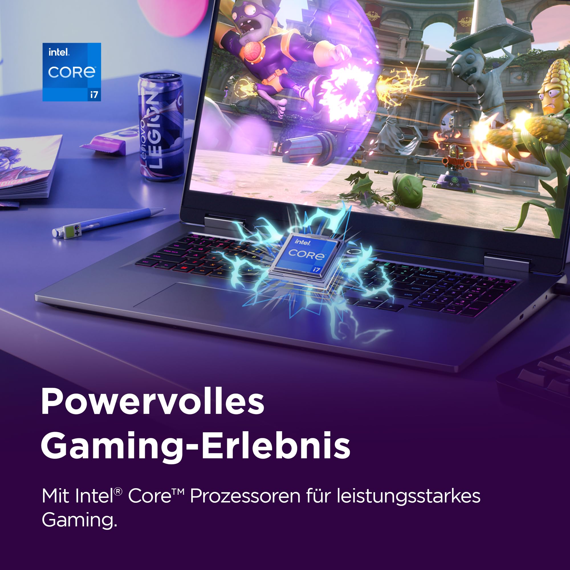 Lenovo LOQ Gaming AI Laptop | 17.3" Full HD 165Hz Display | Intel Core i7-14700HX | 16GB RAM | 1TB SSD | NVIDIA GeForce RTX 5060 | Windows 11 | QWERTZ | Grau | 3 Monate GamePass