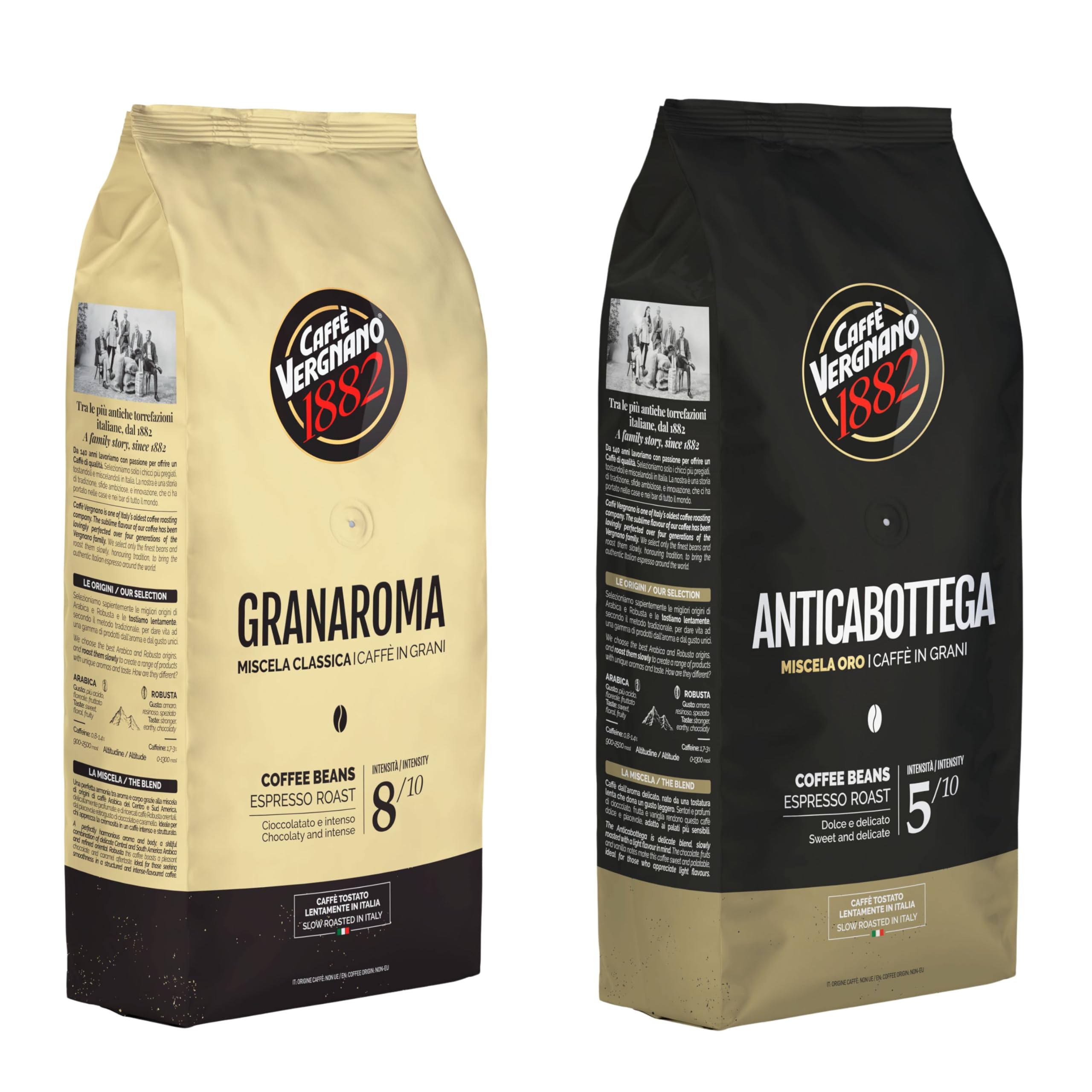 Amazon.com : Caffe Vergnano Whole Bean Coffee Bundle - Gran Aroma