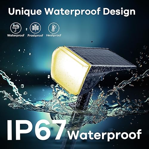 Miniatura 5 de Linkind Focos solares para exteriores, 60 luces LED solares para paisaje con tasa de conversión del 30% e impermeable IP67, ideal para exteriores,