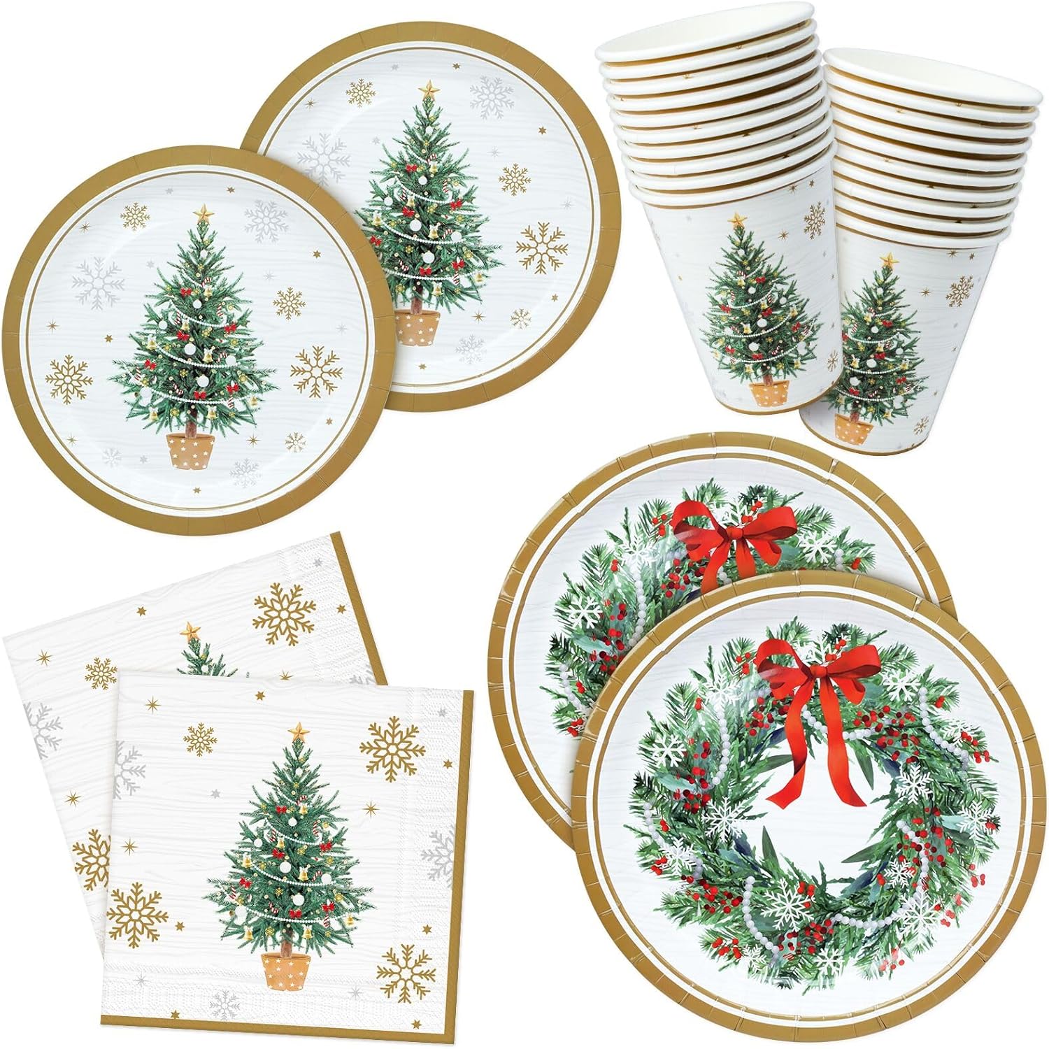 ZVK Easter Paper Plates Napkins Cups Set Party Supplies Dessert Plates, Dinner Plates, Paper Napkins Disposable Serve 24
