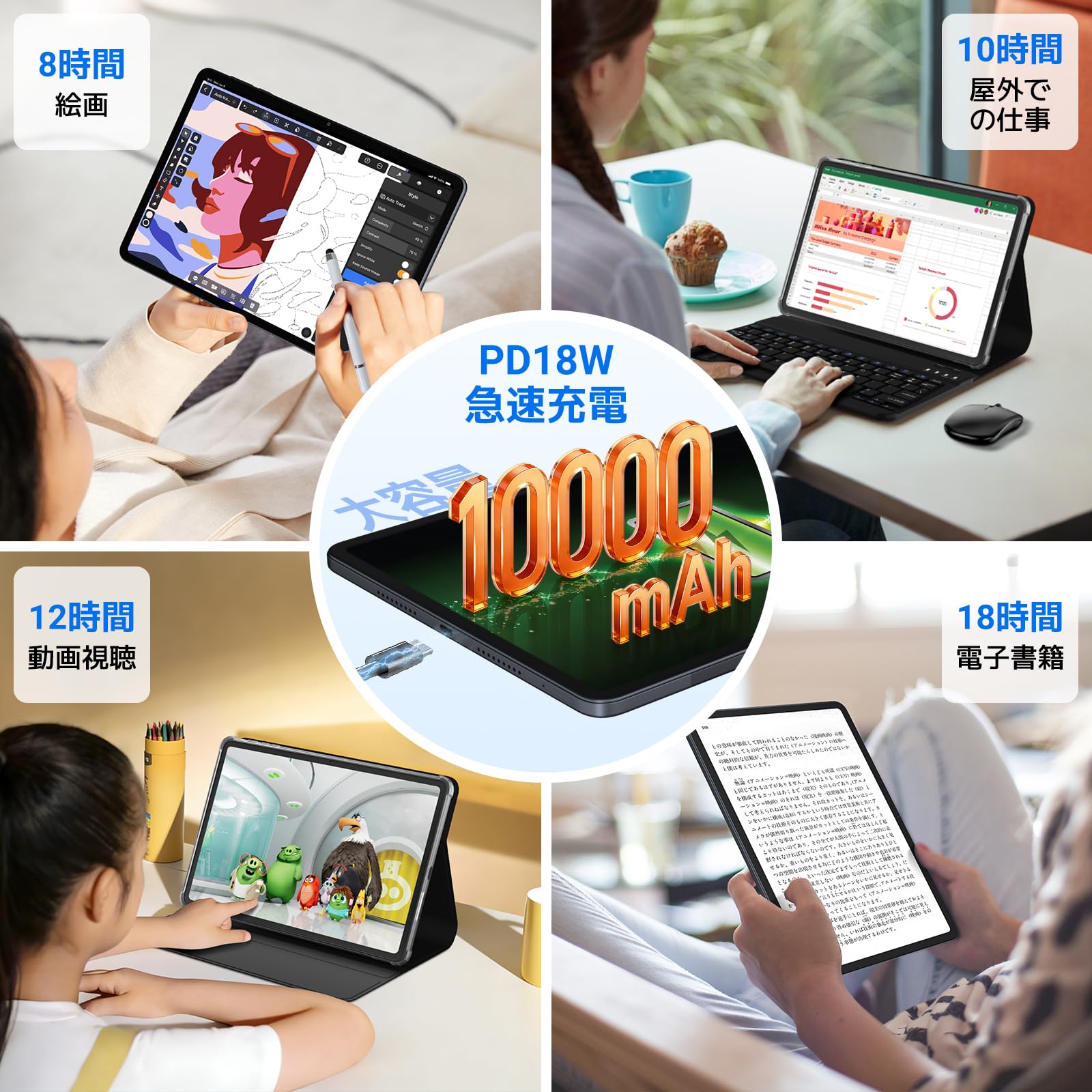 Amazon.co.jp: 【Android16 タブレット 12インチ】TABWEE T60