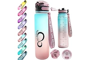 "Gym Water Bottle with Time Marker