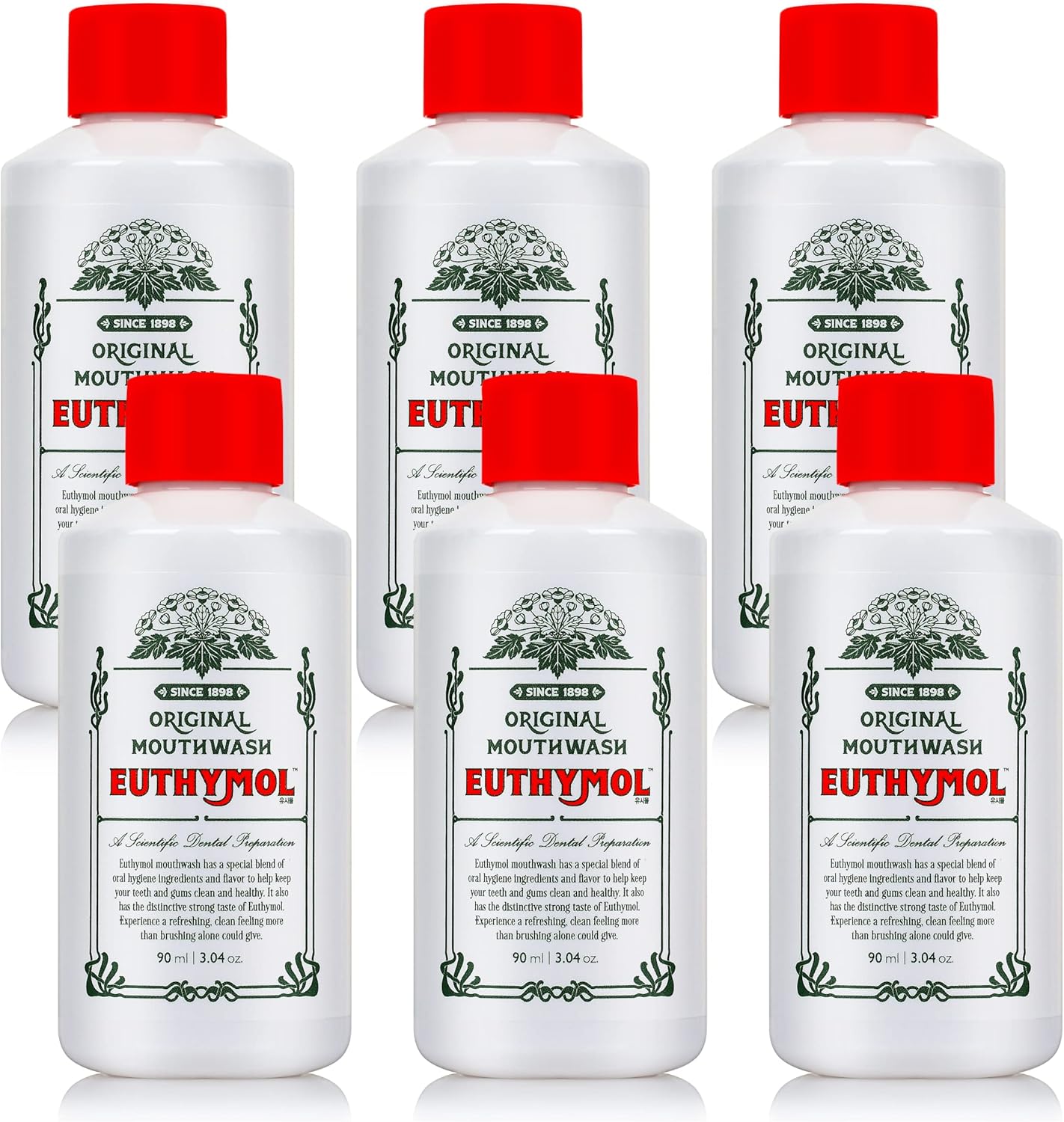[Euthymol] Original Mouthwash, 3.0 fl oz (6Pack) Fresh
