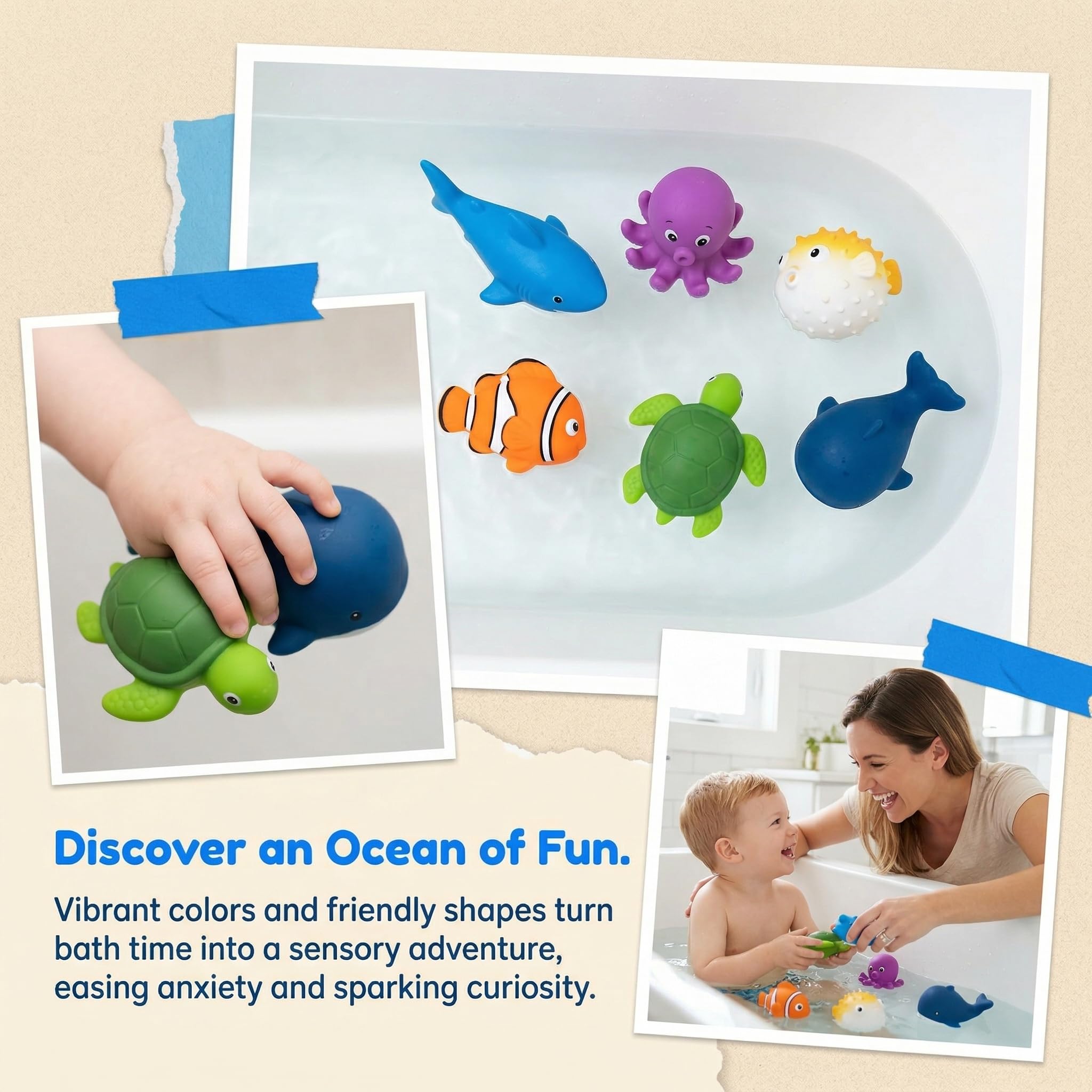 Pool Diving Toys for Kids, Underwater Dive Rescue Toys, Underwater Sinkies for Kids Swimming with Floating Animals & Weighted Cages, Seek And Splash Pool Game Set for Boys Girls (Mix)