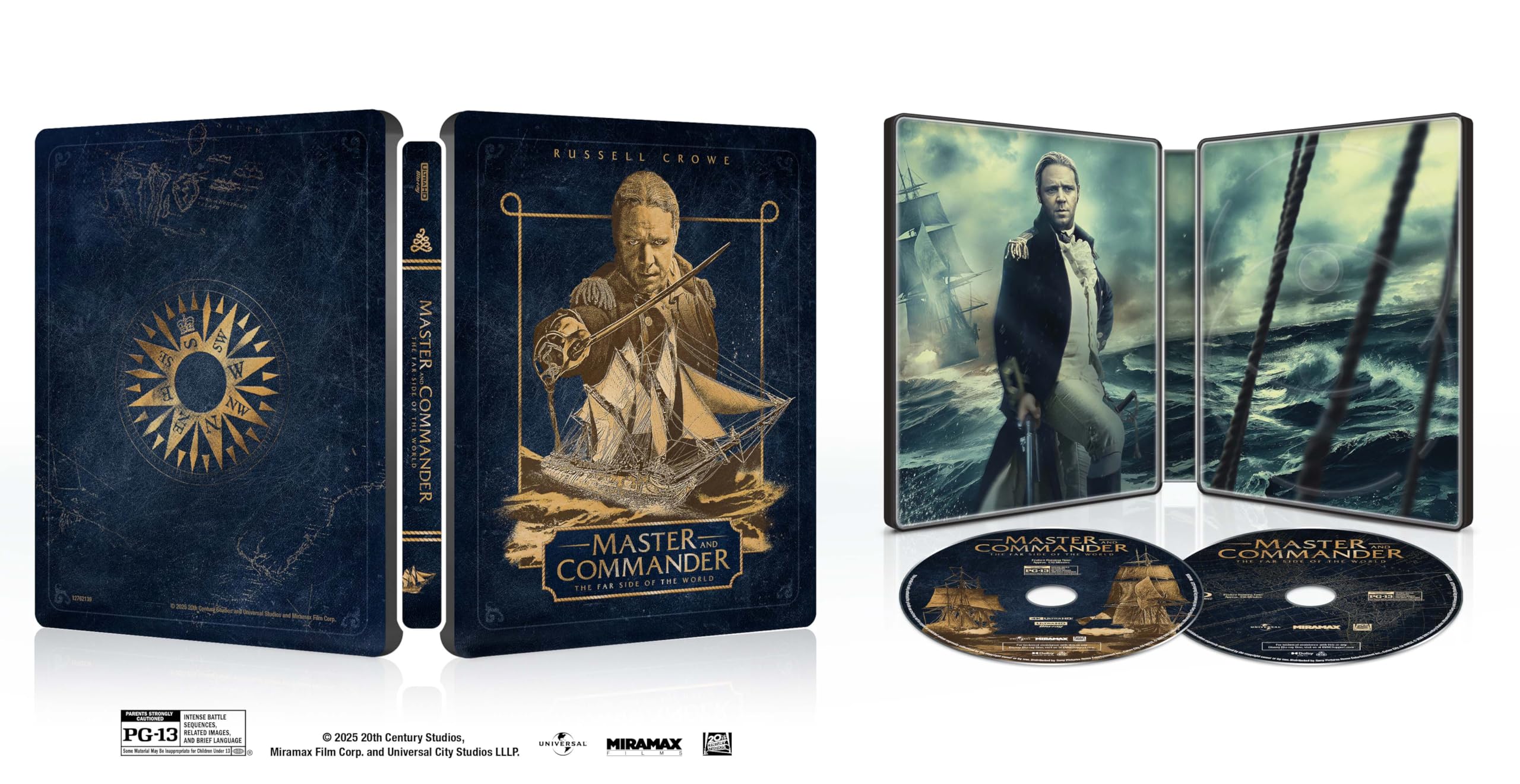 Master And Commander: The Far Side Of The World - 4K UHD Combo + Digital + Steelbook - Collector's Edition, 4K + Blu-ray + Digital