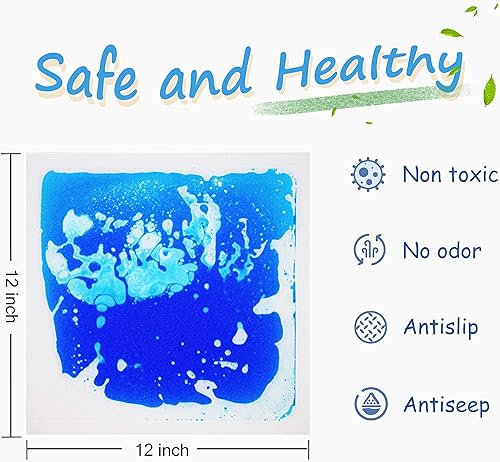 Miniatura 3 de edusense Alfombrillas sensoriales, azulejos líquidos para niños y niños, azulejos decorativos, juguetes de aprendizaje temprano, tapetes de juego de