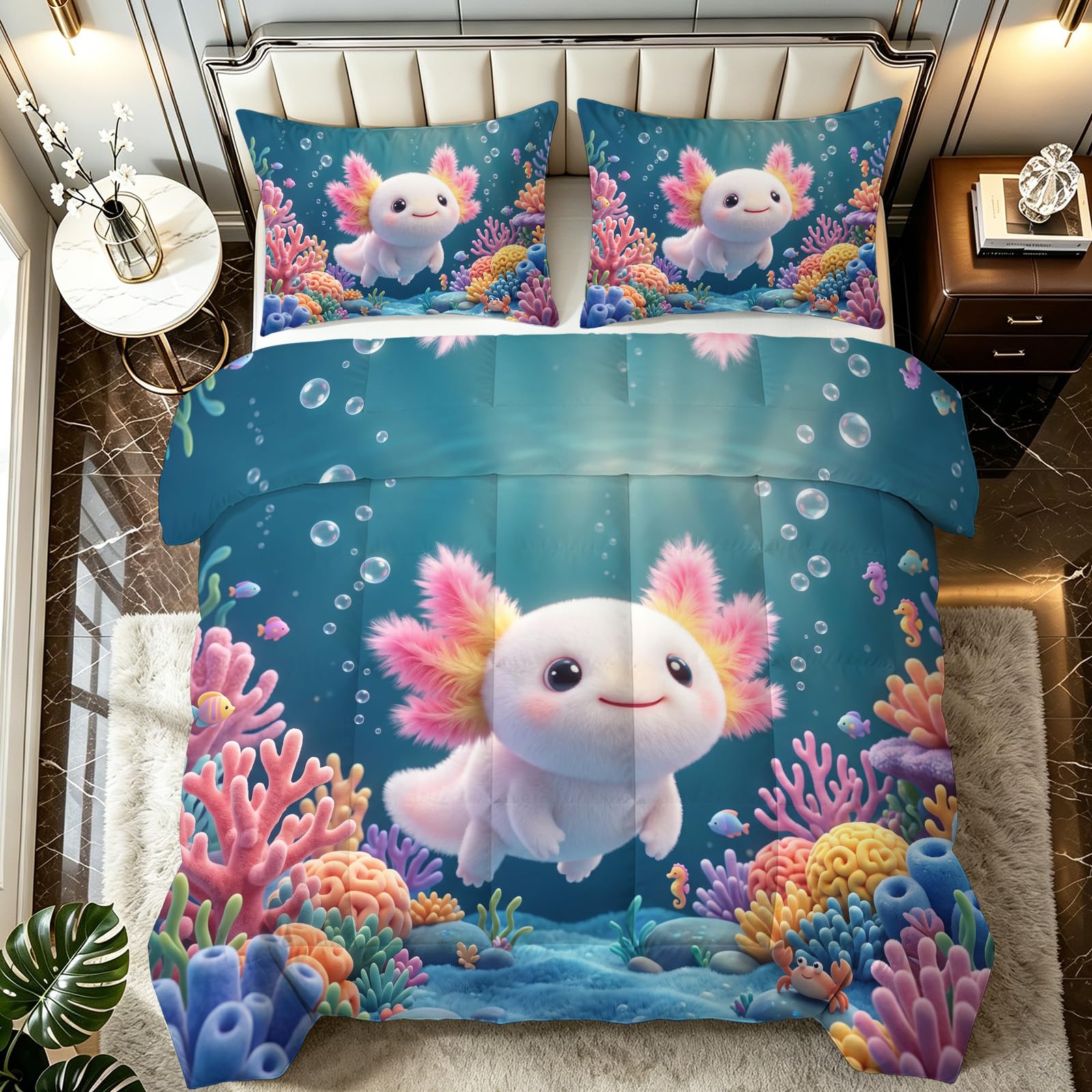 Generisch 4 Jahreszeiten Bettdecke 260 x 240 cm, Wende Cartoon 3D