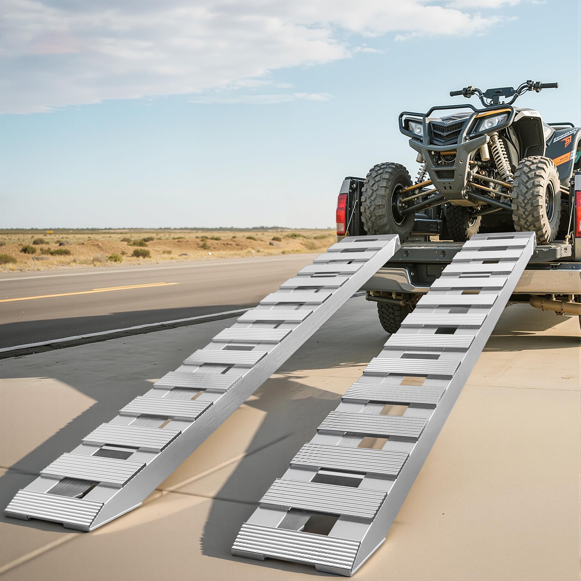AUTOSAVER88 2pcs 6000 lbs Aluminum Trailer Ramps