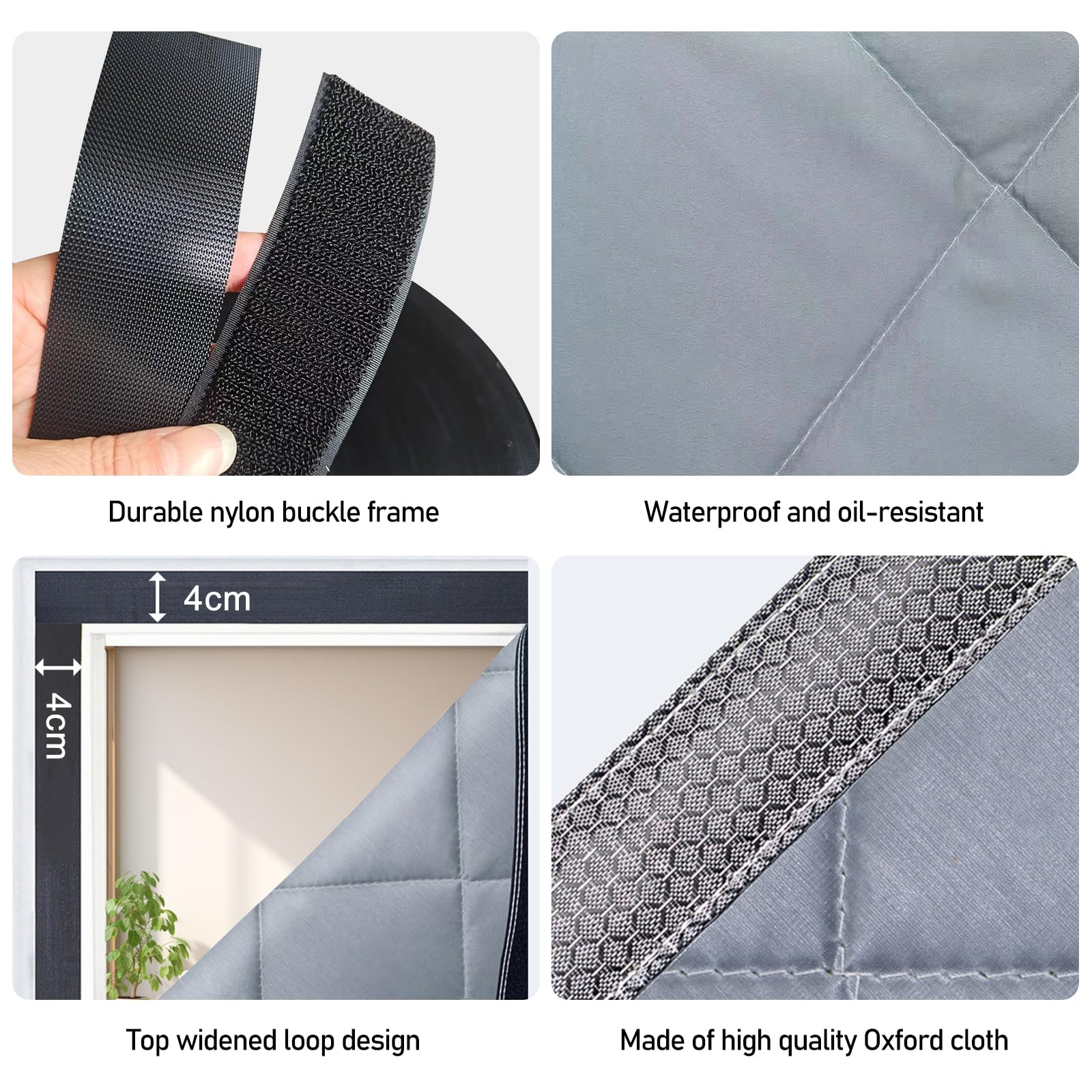 SUNOYA Tenda termica magnetica, protezione dal freddo, per porta, 90 x 210 cm, protezione dal freddo, per porta, inverno, isolante, antivento, impermeabile, con finestra trasparente
