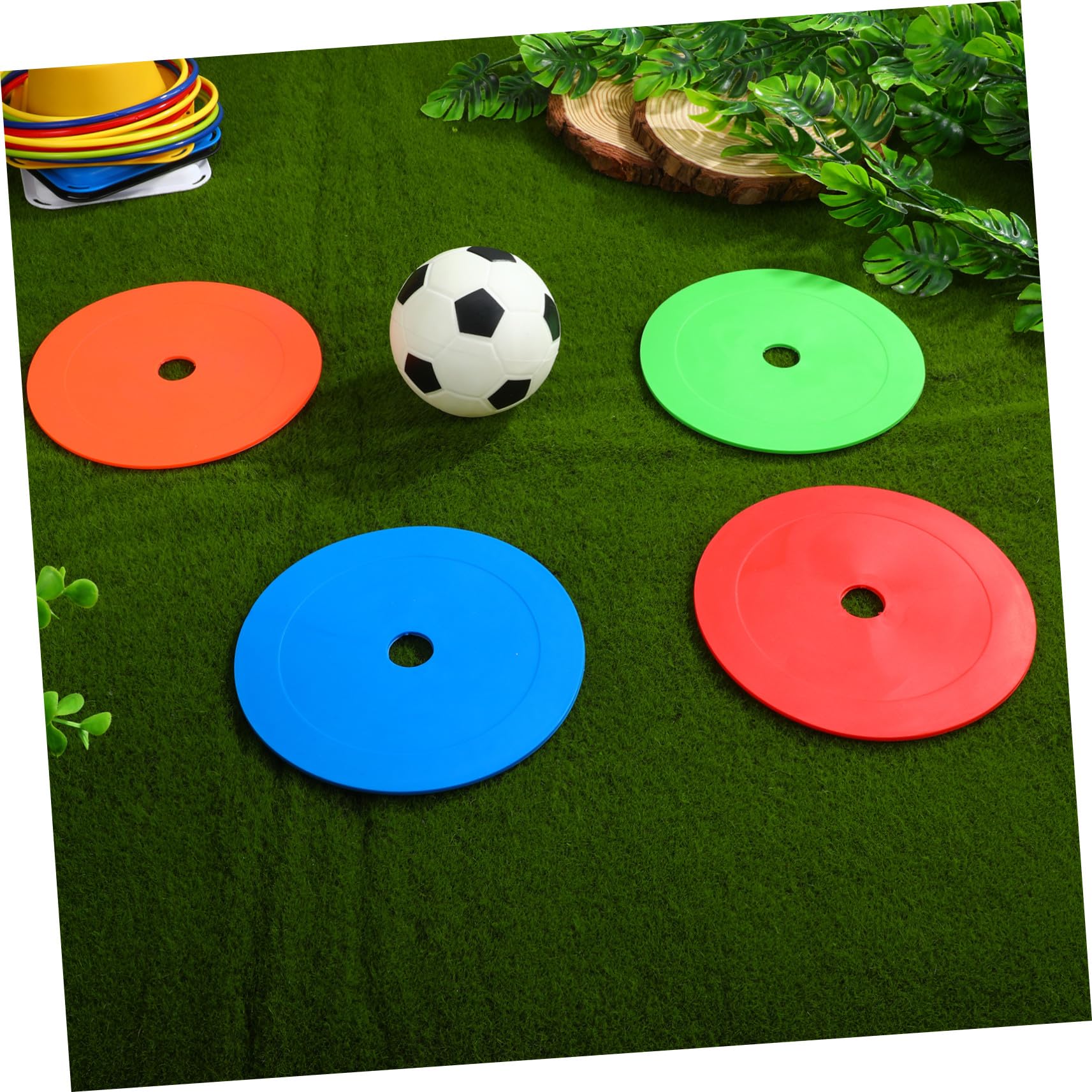 BESTonZON 12pezzi Coni Piatti da Calcio per Allenamento Sportivo Marcatori Disco Piatto per Agilità e Giochi in Classe di Coni per Calcio e Basket Resistente all Usura e Facile da Trasportar