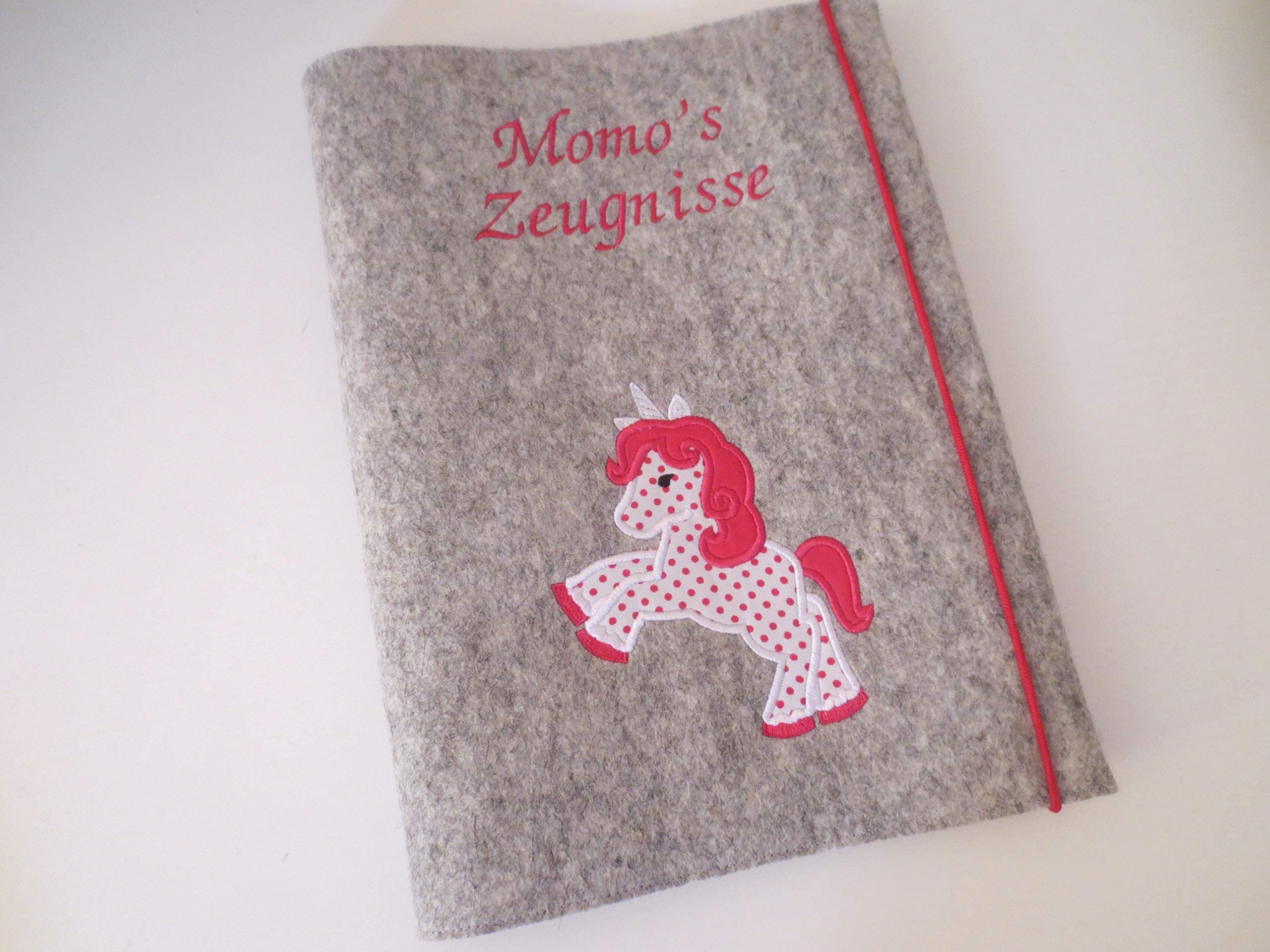 Zeugnismappe Wollfilz Mappe Zeugnisse DIN A4 Grundschule Schule
