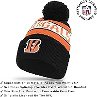 Vista 192 de Ultra Game Gorro de invierno de punto súper suave oficial de la NFL con guantes extra cálidos para pantalla táctil