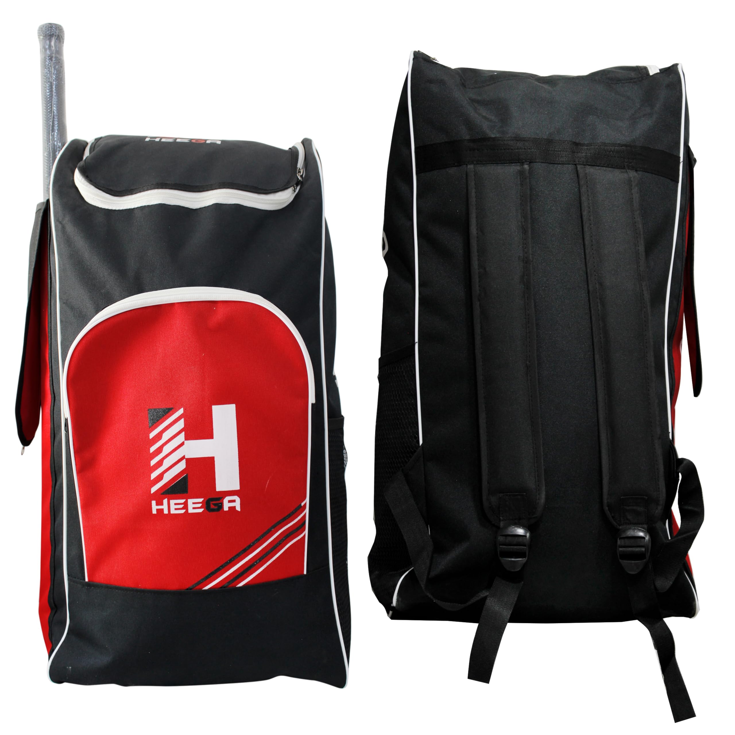 Heega Pro Player Cricket Kitbag for Youth | Adjustable Shoulder Straps | Zipper (Black & Red) (B0D9SCF1VW) Amazon Price History, Amazon Price Tracker