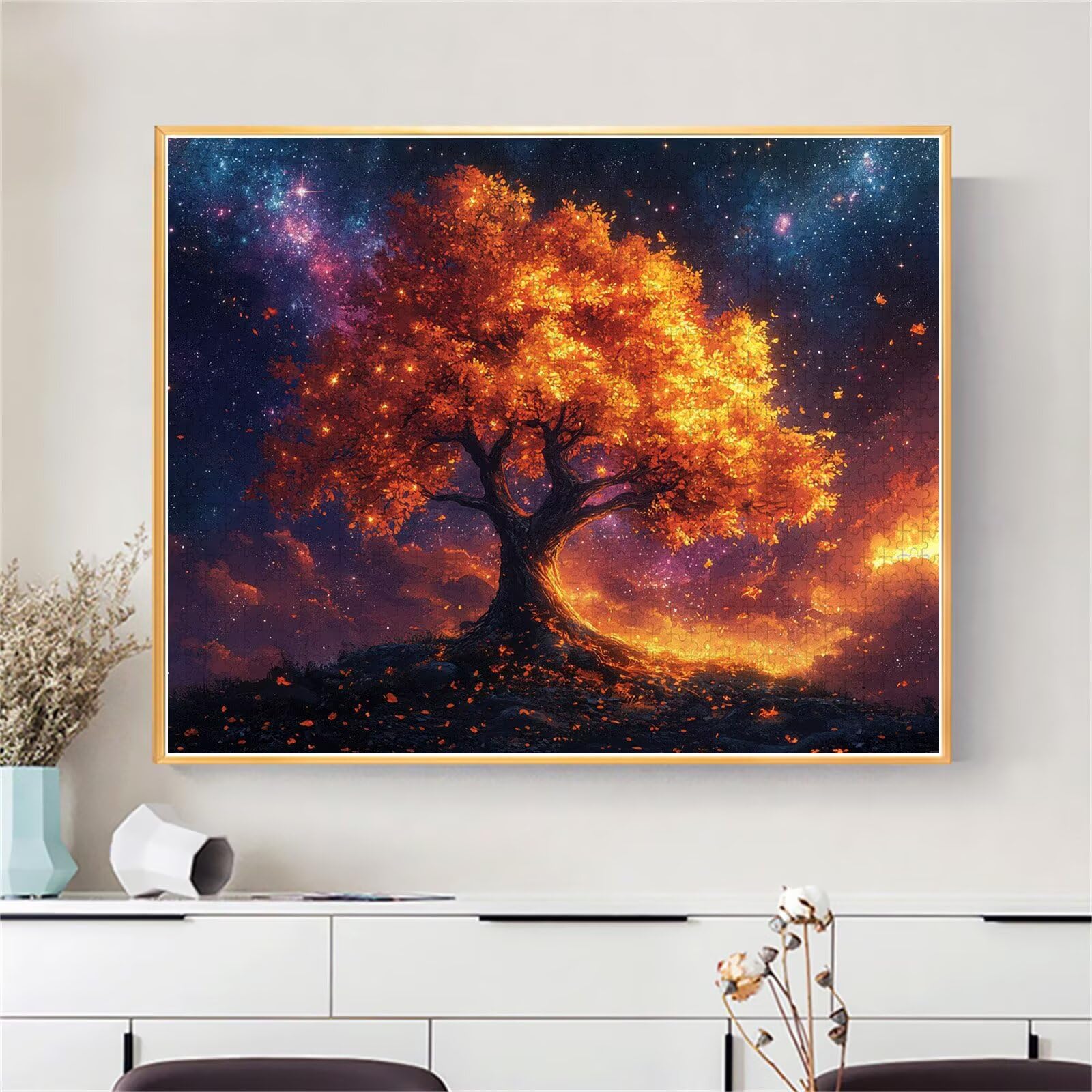 Puzzle Erwachsene 5000 Teile Baum Sternenhimmel Educa Jigsaw für Kinder ab 8 Jahren Mädchen Jungen, Erwachsene Impossible Klassische Puzzles, Anspruchsvoll Spielspaß, Als Geschenke 105x156cm t-912