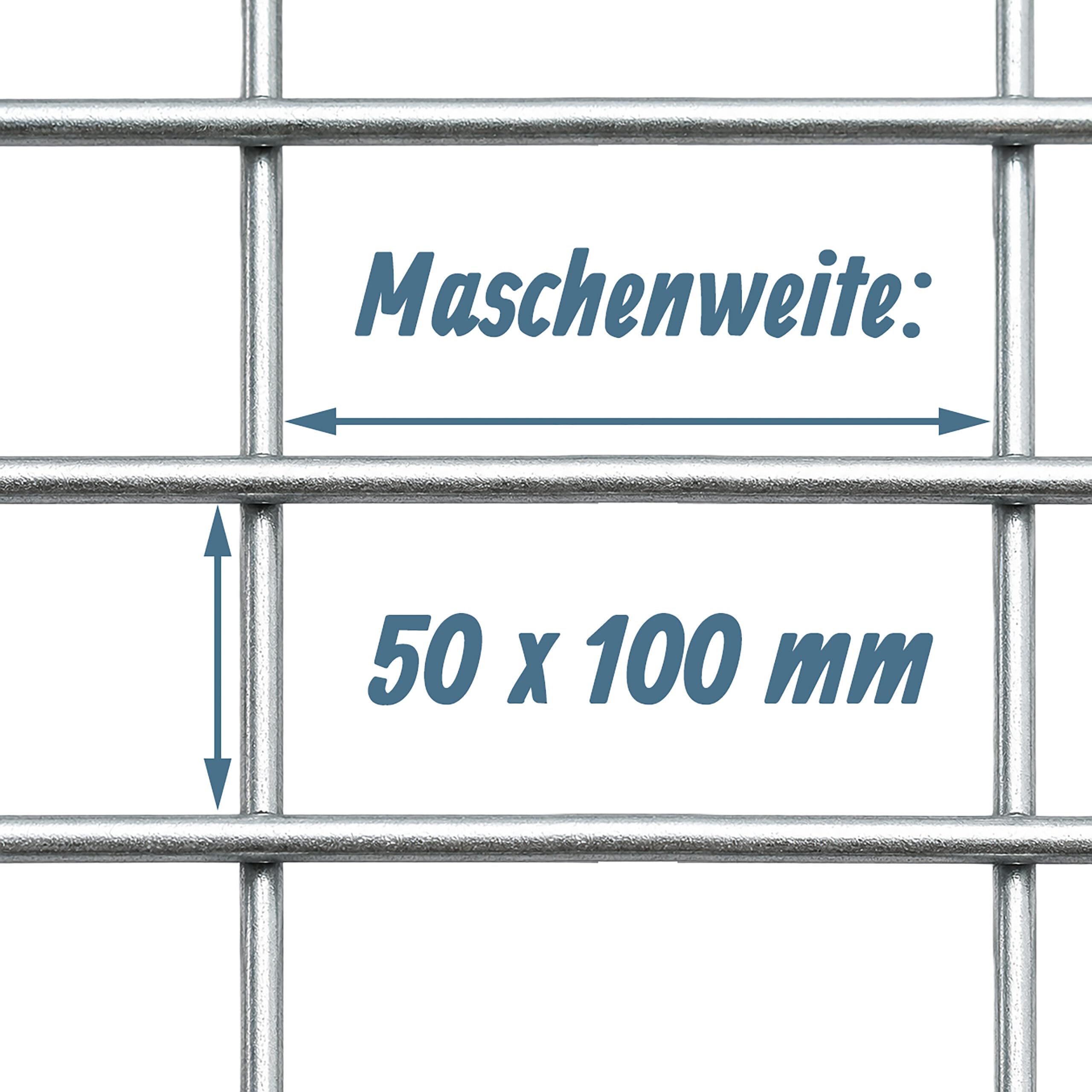 Relaxdays Gabione, Sichtschutz Garten, Steinkorb, 3.5mm Draht, silber | verzinkt, HBT: 100x200x30 cm, Gabionenwand, Stahl