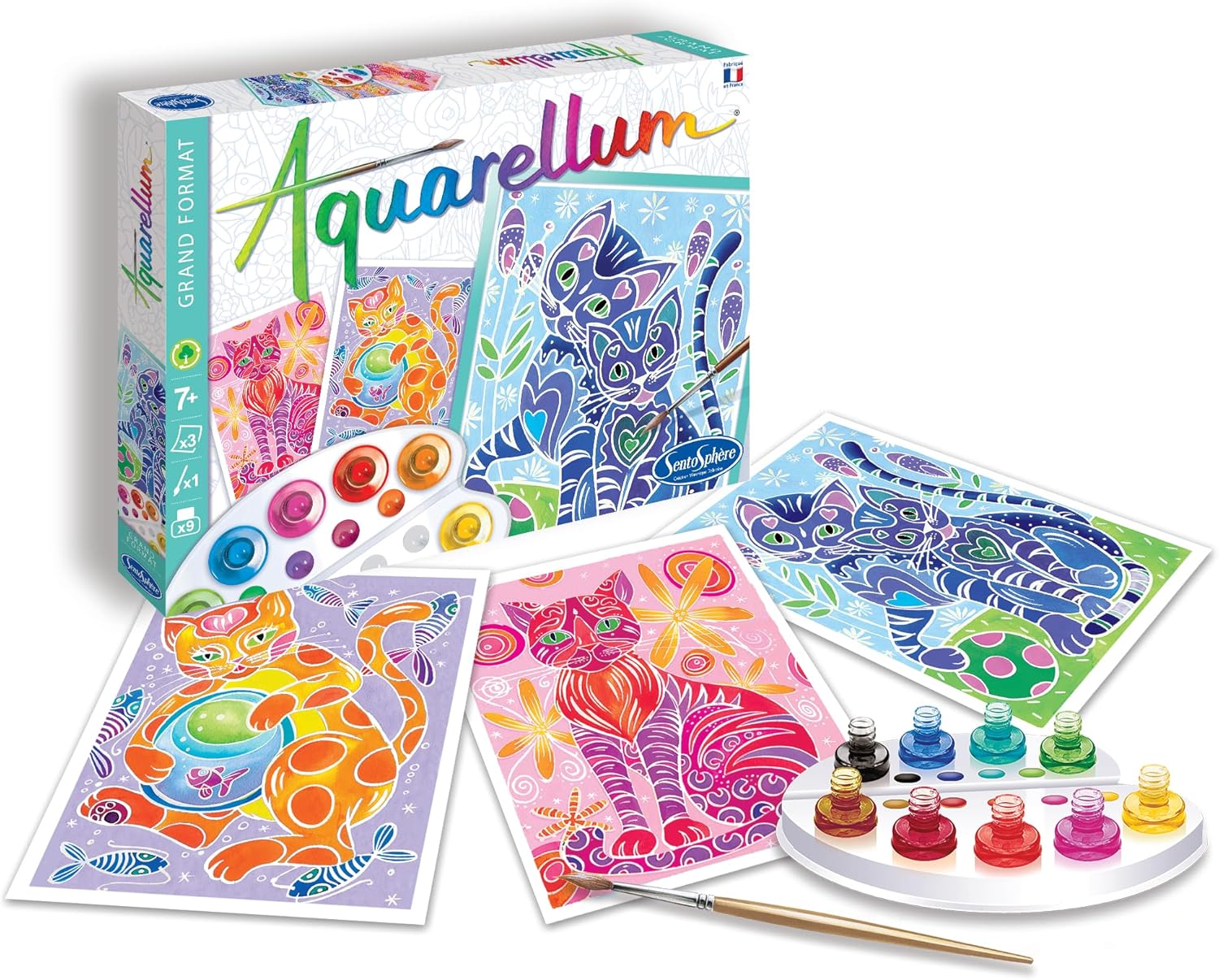 SentoSphere Aquarellum - Cats Magic Art Canvases