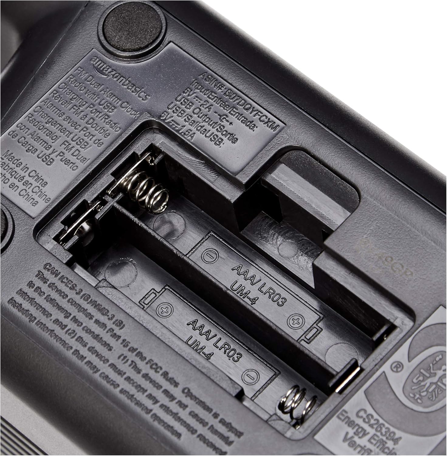 رادیو ساعت دیجیتال AmazonBasics FM Dual Alarm ...