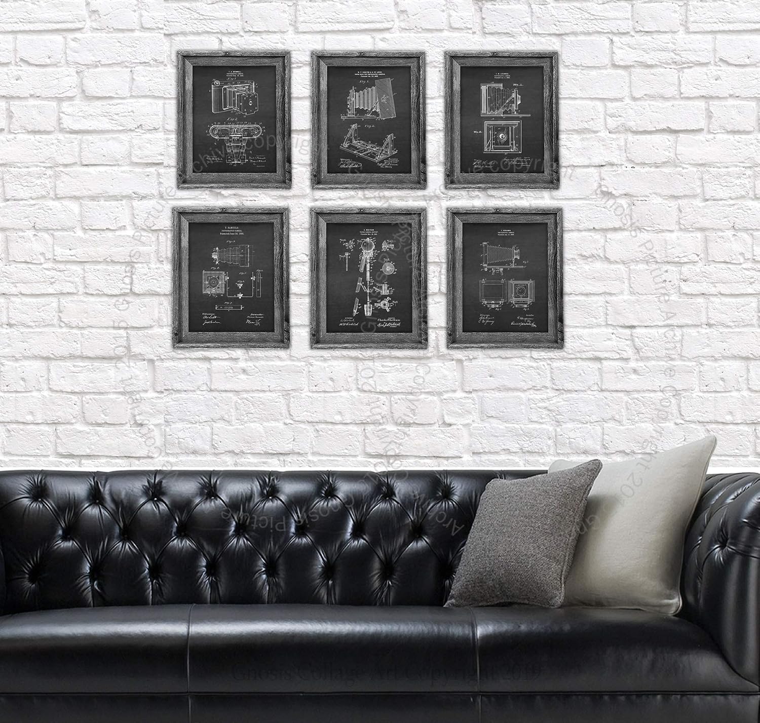 Antique Camera Poster set of 6 Unframed Camera Patent Prints Photographer Gift