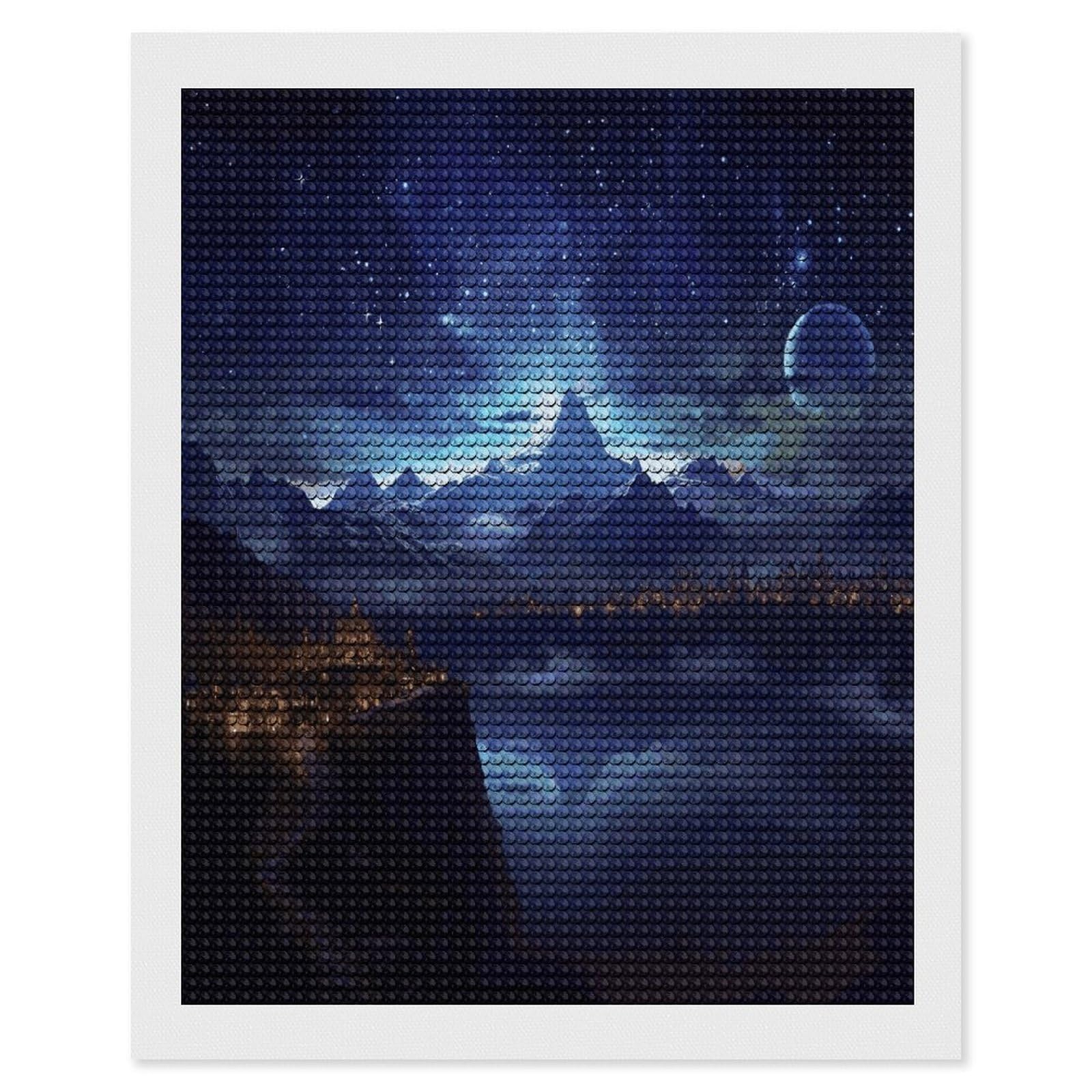 FekiLoot Fantasy Night Scene Diamond Art Kits for Adults Diamond Painting Kits for Beginners DIY Diamond Art Kits Round Full Drill Diamond Dot Gem Painting for Home Wall Decor Gift 16"x20"